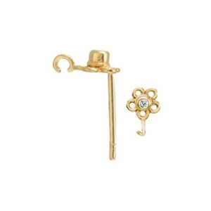 Flower Shaped Earring with Ring