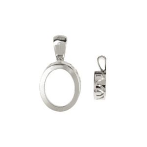 Oval Filigree Back-Set Pendant Setting