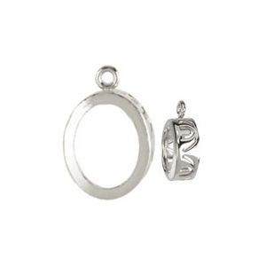 Oval Filigree Back-Set Bezel Dangle Setting
