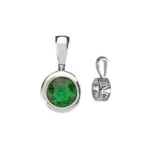Round Filigree Back-Set Bezel Pendant