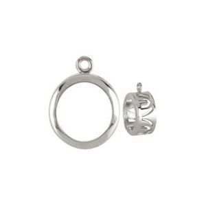 Round Filigree Back-Set Bezel Dangle