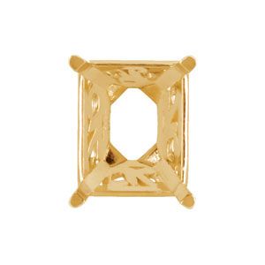 EMERALD LAUREL SCROLL SETTING