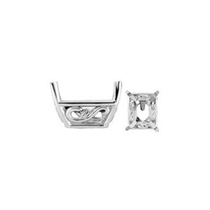 Emerald Laurel Scroll Setting&reg; for Earring Assembly 