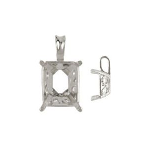 Emerald Laurel Scroll Setting&reg; Pendant
