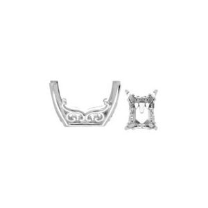 Emerald Vintage Scroll Setting&reg; for Earring Assembly