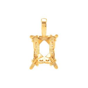EMERALD VINTAGE SCROLL PENDANT