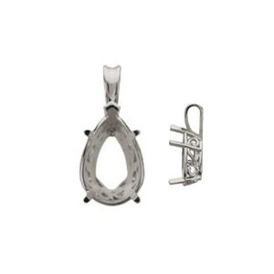 Pear Laurel Scroll Setting&reg; Pendant