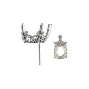 Pear Vintage Scroll Setting&reg; Earring