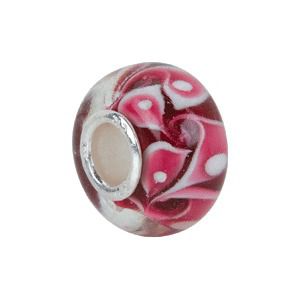 Kera™ Red Swirl Glass Bead