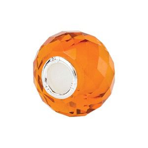 Kera™ Orange  Faceted Glass Bead