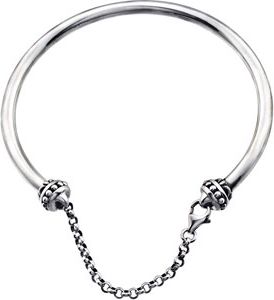 Kera&trade; Designer Bangle Bracelet with Safety Chain