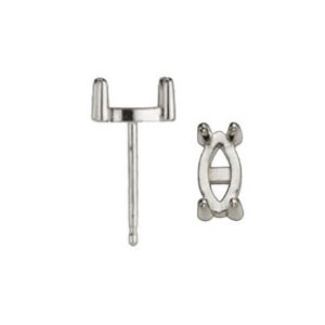 Marquise Cabochon Earring with .030