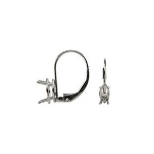 Lever Back Earring Mounting with Marquise Basket