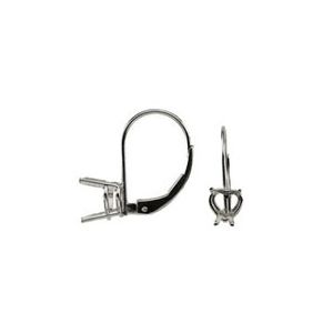 Lever Back Earring with Heart Basket Mounting