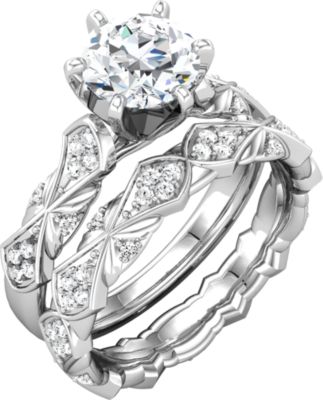 Sculptural-Inspired Engagement Ring Base or Eternity Band