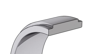 Flat Edge Wedding Bands Cross Section