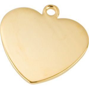 GOLD PLATED HEART MEDAL 30X26MM PK/10