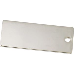 RHODIUM PLATED L-RECTANGLE MEDAL 18X45MM PK/10
