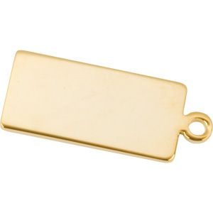 GOLD PLATED S-RECTANGLE MEDAL 15X30MM PK/10