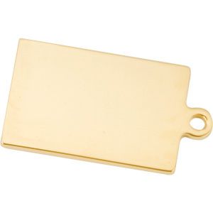 GOLD PLATED M-RECTANGLE MEDAL 20X30MM PK/10