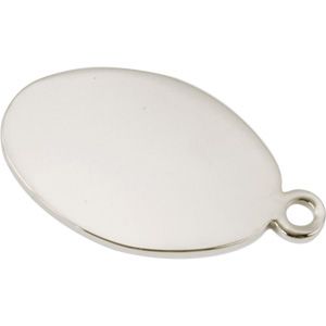 RHODIUM PLATED OVAL MEDAL 20X30MM PK/10