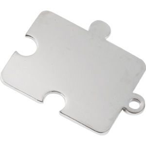 RHODIUM PLATED PUZZLE DISSYMMETRICAL MALE MEDAL 30X33MM PK/10