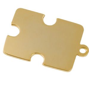 GOLD PLATED PUZZLE SYMMETRICAL FEMALE MEDAL 25X33MM PK/10