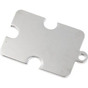 RHODIUM PLATED PUZZLE SYMMETRICAL FEMALE  MEDAL 25X33MM PK/10