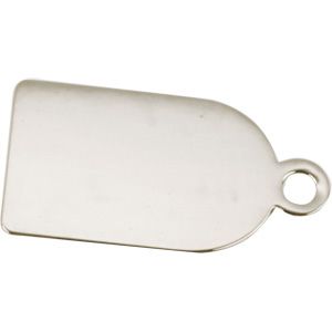 RHODIUM PLATED 1/2 OVAL MEDAL 15X20MM PK/10