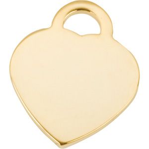 GOLD PLATED S-HEART MEDAL 22X22MM PK/10