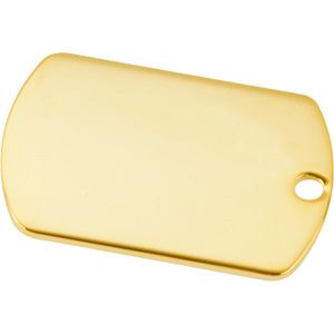 GOLD PLATED S-IDENTIFICATION MEDAL 22X36MM PK/10