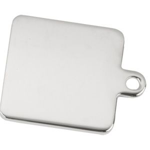 RHODIUM PLATED M-SQUARE MEDAL 25X25MM PK/10