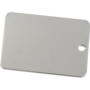 RHODIUM PLATED XL-RECTANGLE MEDAL 40X55MM PK/10