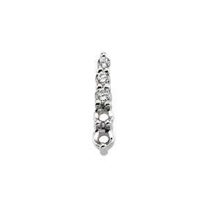 Round Five Stone Graduated Strip Setting