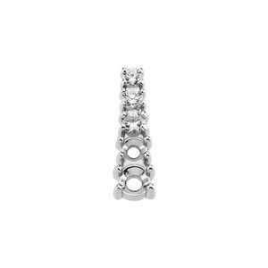 Round Five Stone Graduated Strip Setting