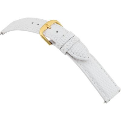 20mm Ladies Regular Genuine Lizard Ez-Change White Watchstrap 