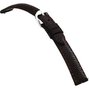 14mm Ladies Regular Genuine Lizard EZ-Change Brown Watch Strap