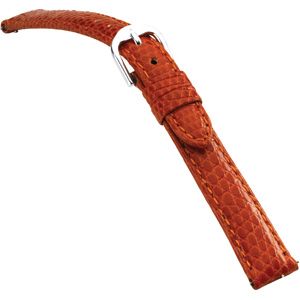 20mm Ladies Regular Genuine Lizard EZ-Change Orange Watch Strap