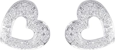 1/4 ct tw Diamond Heart Earrings