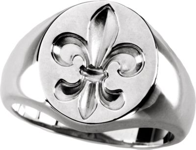Gents Signet Ring with Fleur-de-lis