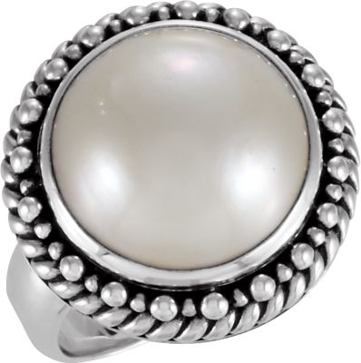 Mabé Cultured Pearl Ring