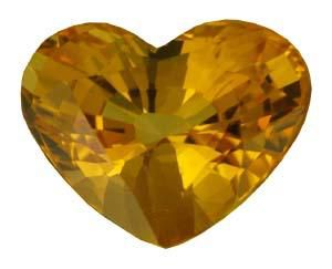Heart Genuine Yellow Sapphire (Black Box)