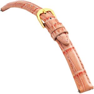 20mm Ladies Regular Alligator Grain Padded Pink Watch Strap