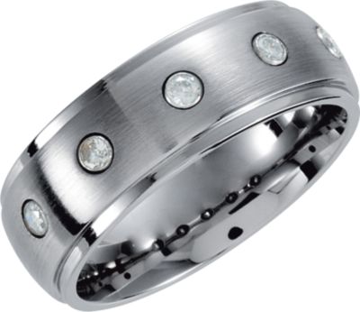 Dura Cobalt&trade; .25 ct tw Diamond Ridged Band
