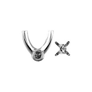 Round 4-Prong Setting with Round Accent