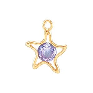 Small Starfish Cinch Bezel Dangle for Round Center