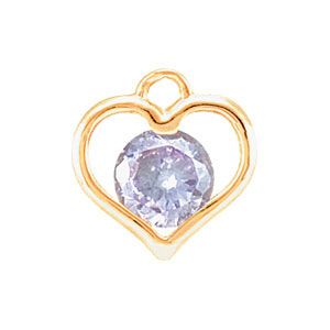 Heart Cinch Bezel Dangle for Round Center
