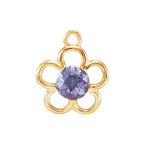 Flower Cinch Bezel Dangle for Round Center