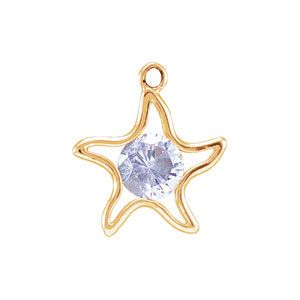 Large Starfish Cinch Bezel Dangle for Round Center