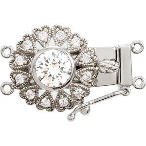 2-Strand Clasp with Swarovski CZ's